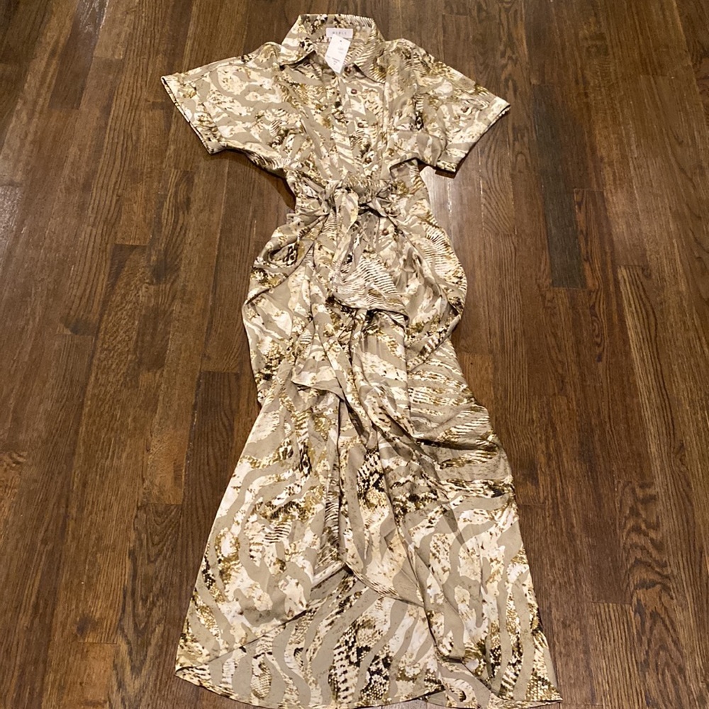 Prinzzesa Boutique Mable snake olive green dress - Picture 5 of 5